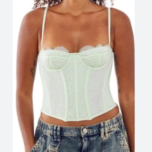 NWT Urban Outfitters Out From Under RARE Mint Modern Love Corset - Picture 3 of 7